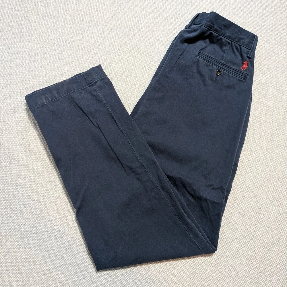 Polo Ralph Lauren Pants Men's 32x32 Navy Cotton Chino Classic Fit Pony Logo